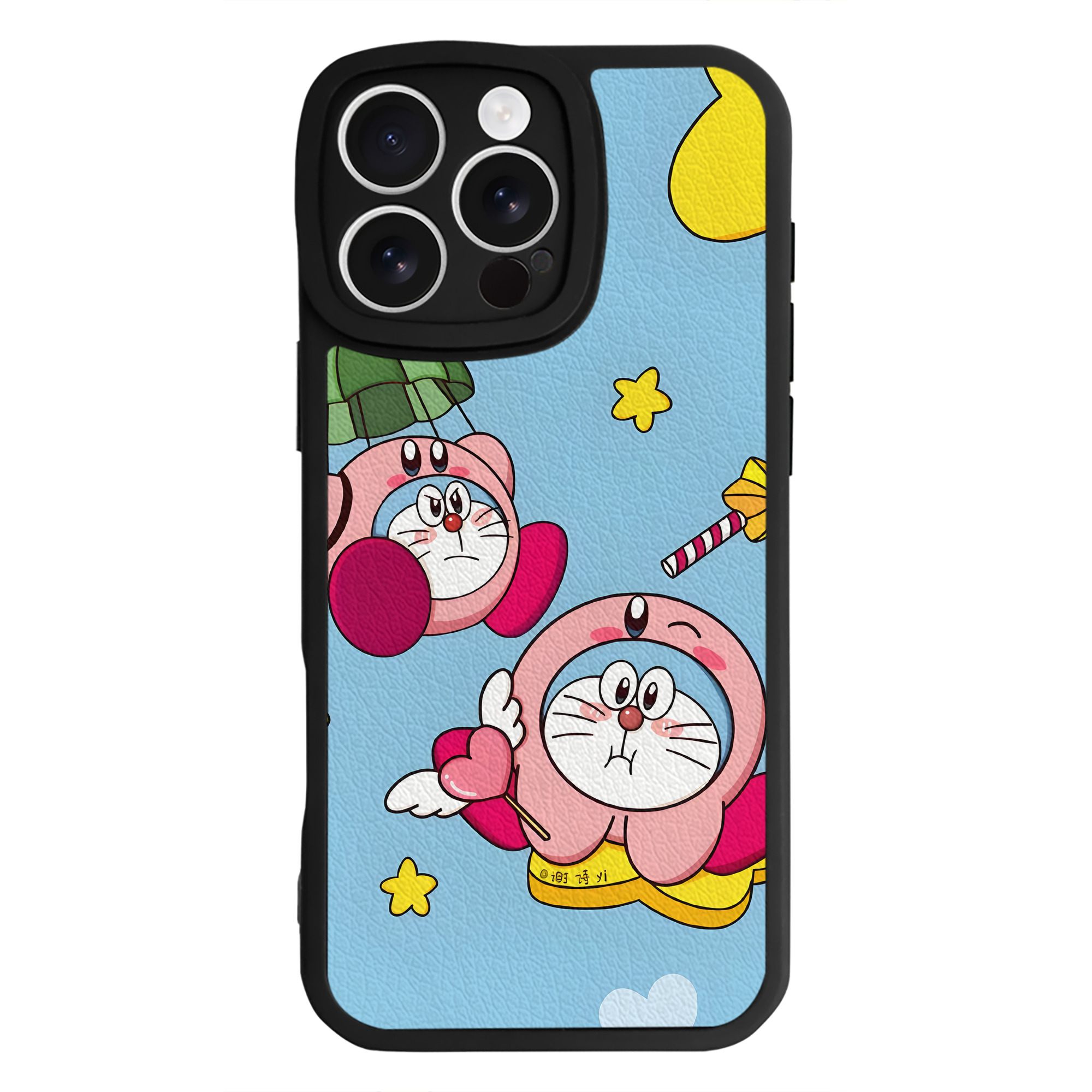（画像用） ドラえもん Doraemon 【iPhone 16シリーズ対応】シリコンスマホケース（レザー調） 材質：シリコン
